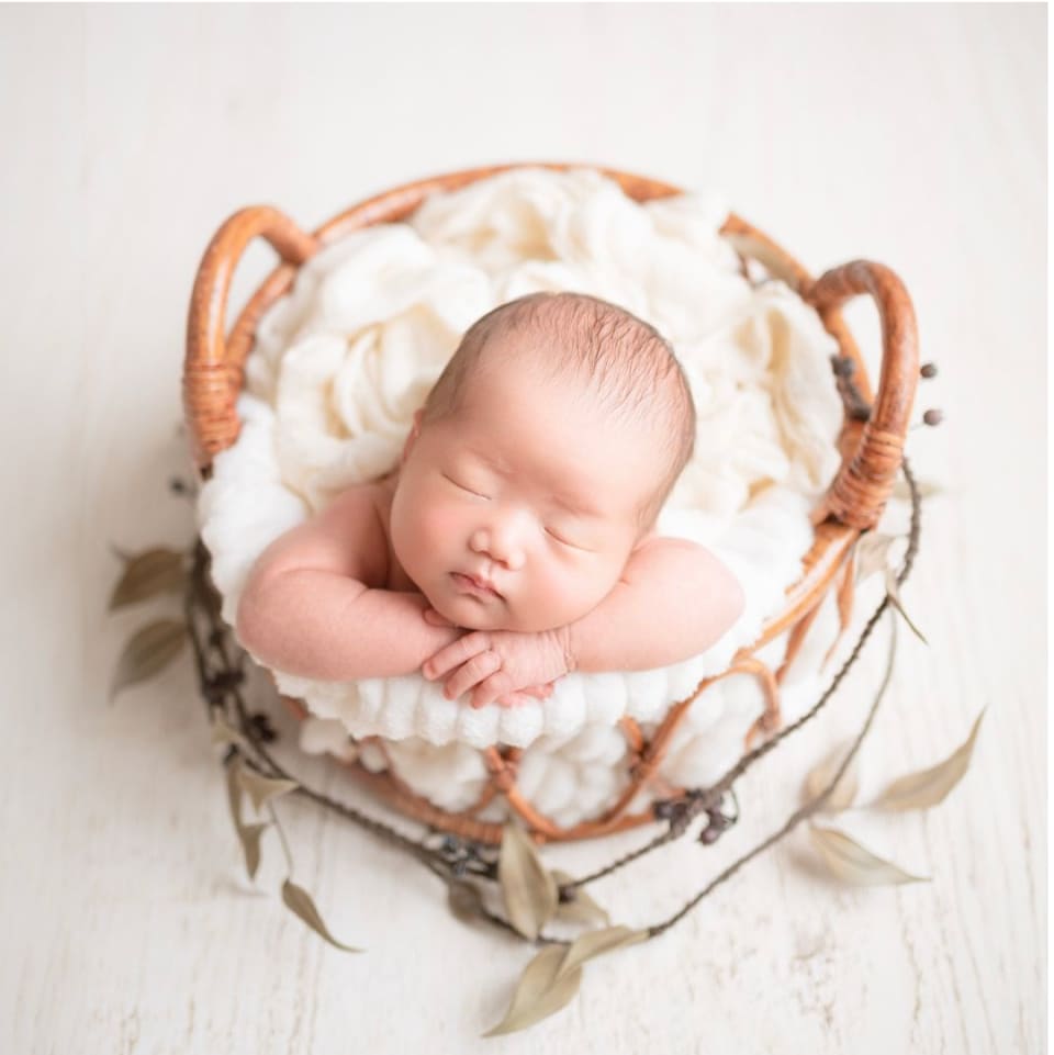 かごに入った子ども